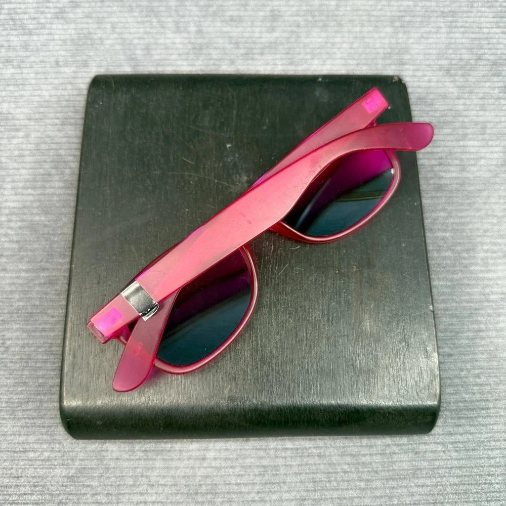 Zoo York Sunglasses Pink Translucent Frames Blue Mirrored Lens 20050-822650 Y2k